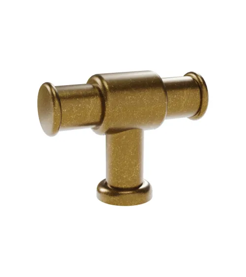 Patinated brass GALIUM furniture knob designer handle