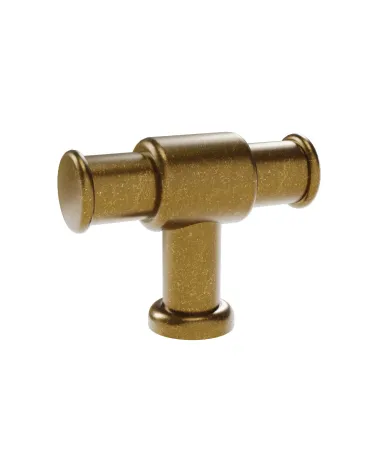 Patinated brass GALIUM furniture knob designer handle