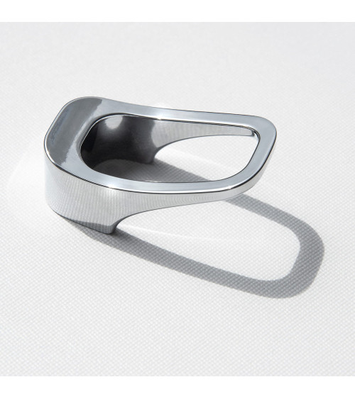 Polished chrome LAGO furniture knob designer handle