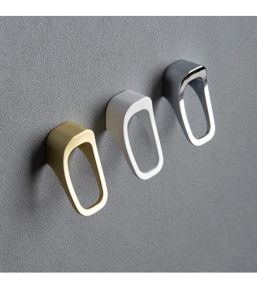 Polished chrome LAGO furniture knob designer handle