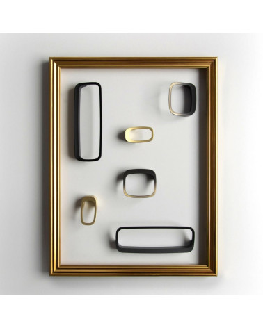 LAGO furniture knob design handle presented in a frame