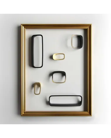 LAGO furniture knob design handle presented in a frame