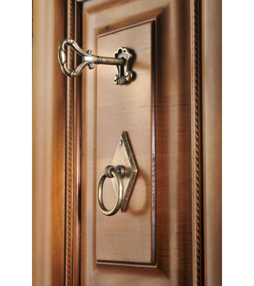 Patinated brass MARS furniture knob designer handle