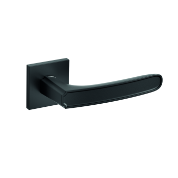 Black brass door handle - milla handles